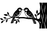 Birds on Branch Vector Collection, a Decorative Illustration by Designer_Momina (Thumbnail 19 of 21)
