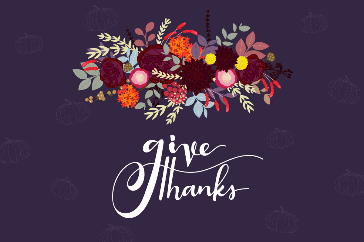Fall / Autumn & Give Thanks Flower, a Decorative Illustration by MooBeer (Photo 10 of 11)