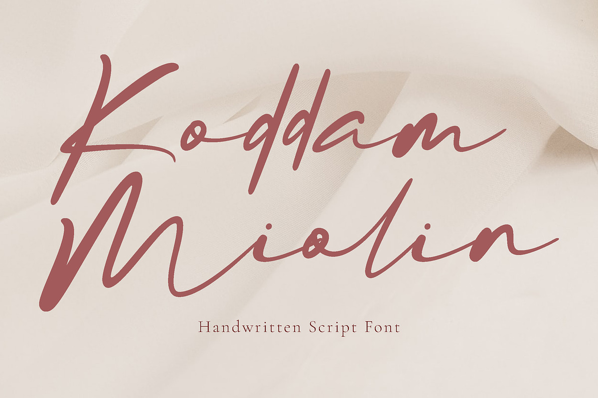 Koddam Miolin amazing script font, a Script Font by Fontcastle (Photo 7 of 7)