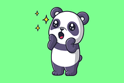 Cute Baby Panda Surprised Cartoon, an Animal Illustration by Catalyst Labs (Thumbnail 2 of 3)