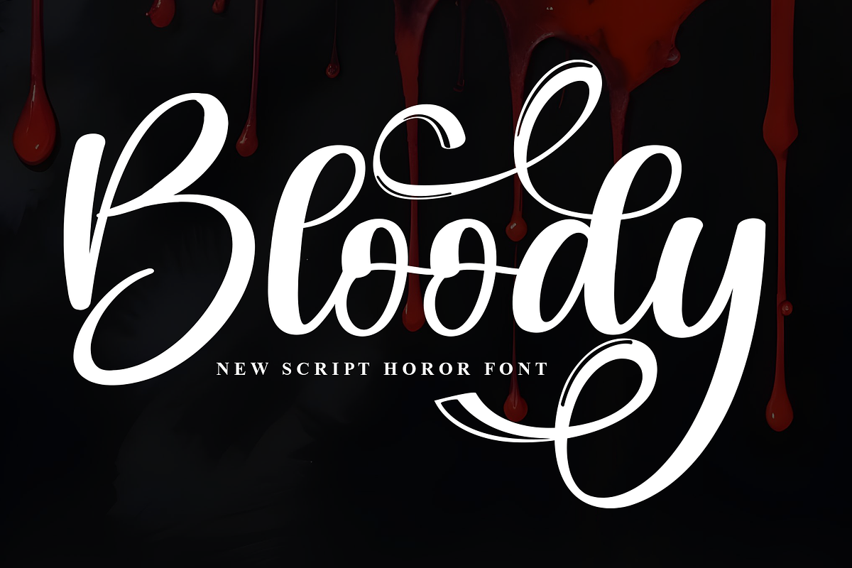 Bloody | Script Font, a Handwritten Font by Scratchones (Photo 1 of 9)