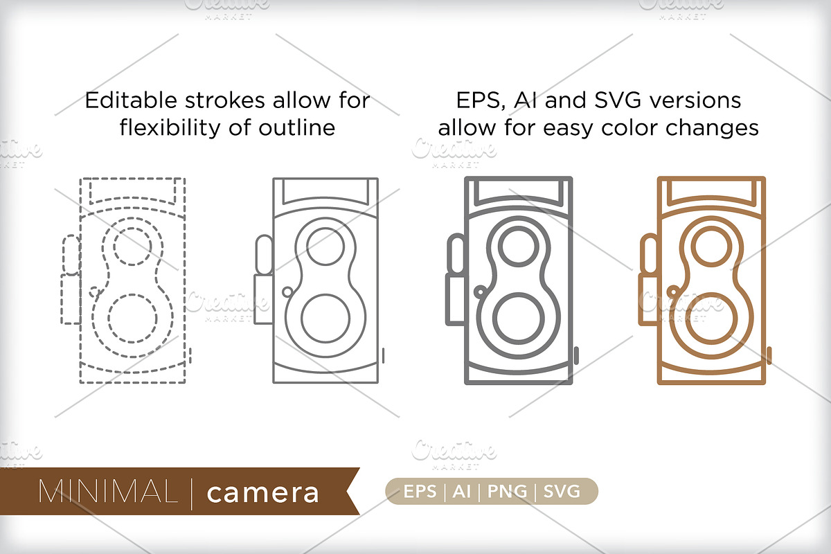 Minimal camera icons, an Outline Icon by Picture Window