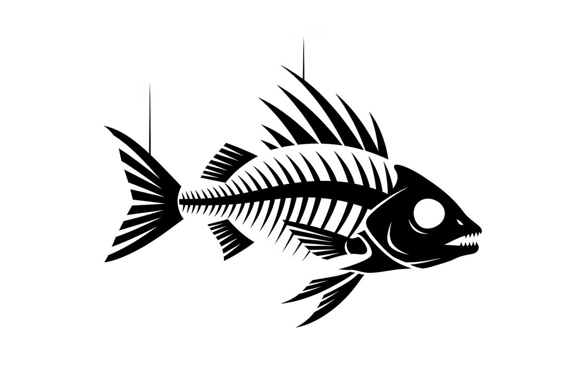 Fish Bone Skeleton Vector Bundle, an Illustration by Designs_River