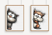 Quirky Peeking Around Corner Animals, an Illustration by Libby Wishes (Thumbnail 6 of 6)