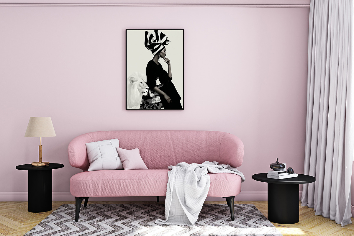 African Majesty Woman and Lion Art, a Person Illustration by PrintablesByFranklyn (Photo 5 of 6)
