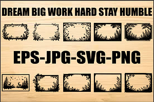 Black and white Frame Nature SVG Bun, an Object Graphic by jahid234