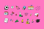 Back To School Element Set, an Education Illustration by Sinando Studio (Thumbnail 3 of 4)