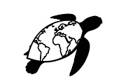 World Map Sea Turtle Bundle, an Illustration by Gaye Art (Thumbnail 22 of 31)