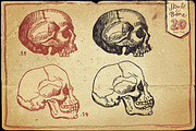 Vintage Skull and Bone Vector pack, an Illustration by Itsmesimon (Thumbnail 8 of 11)