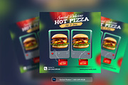 Burger food social media post design, a Social Media Template by mdmijanur0187 (Thumbnail 1 of 3)