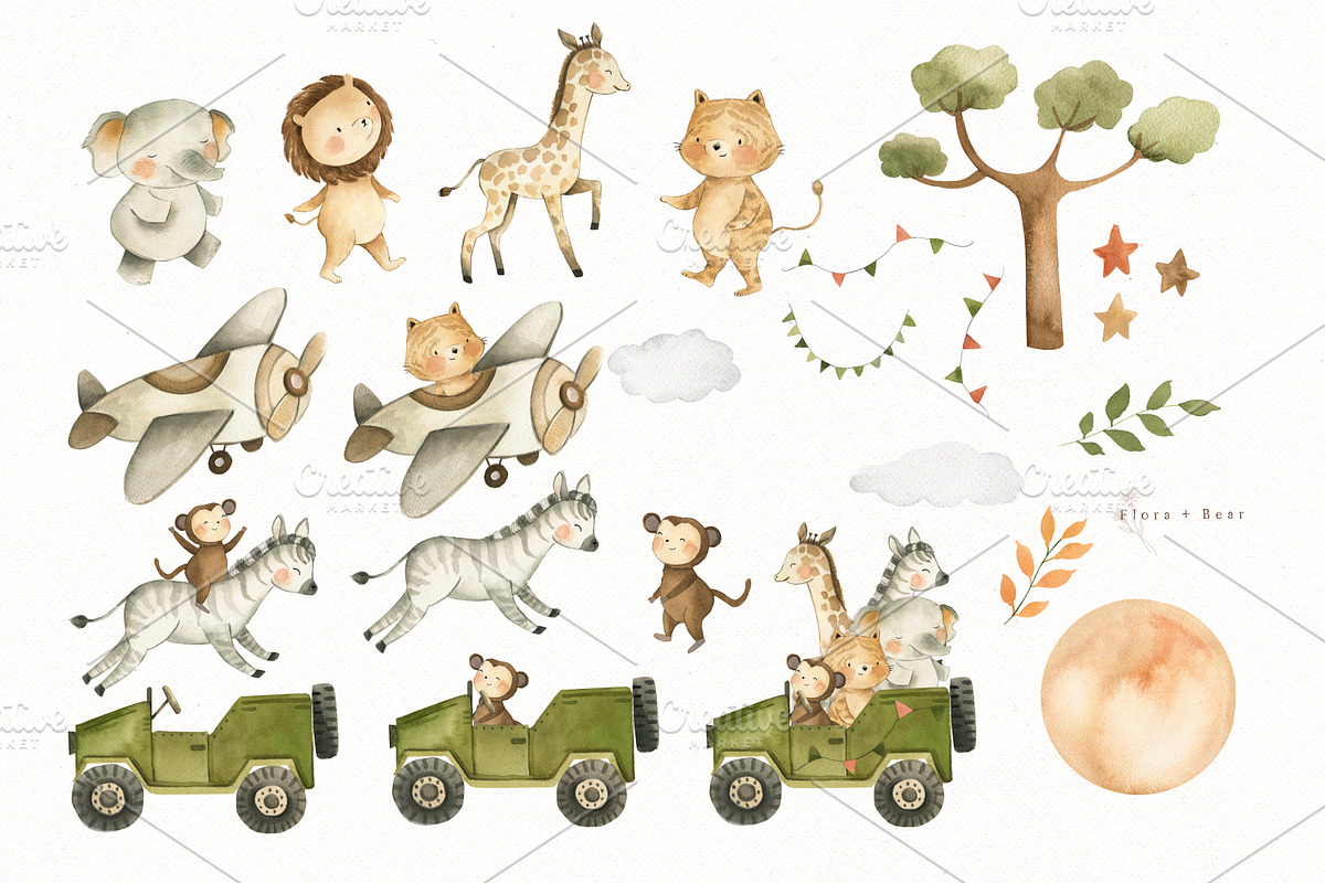 Safari Adventures, an Animal Illustration by Flora+Bear (Photo 2 of 11)