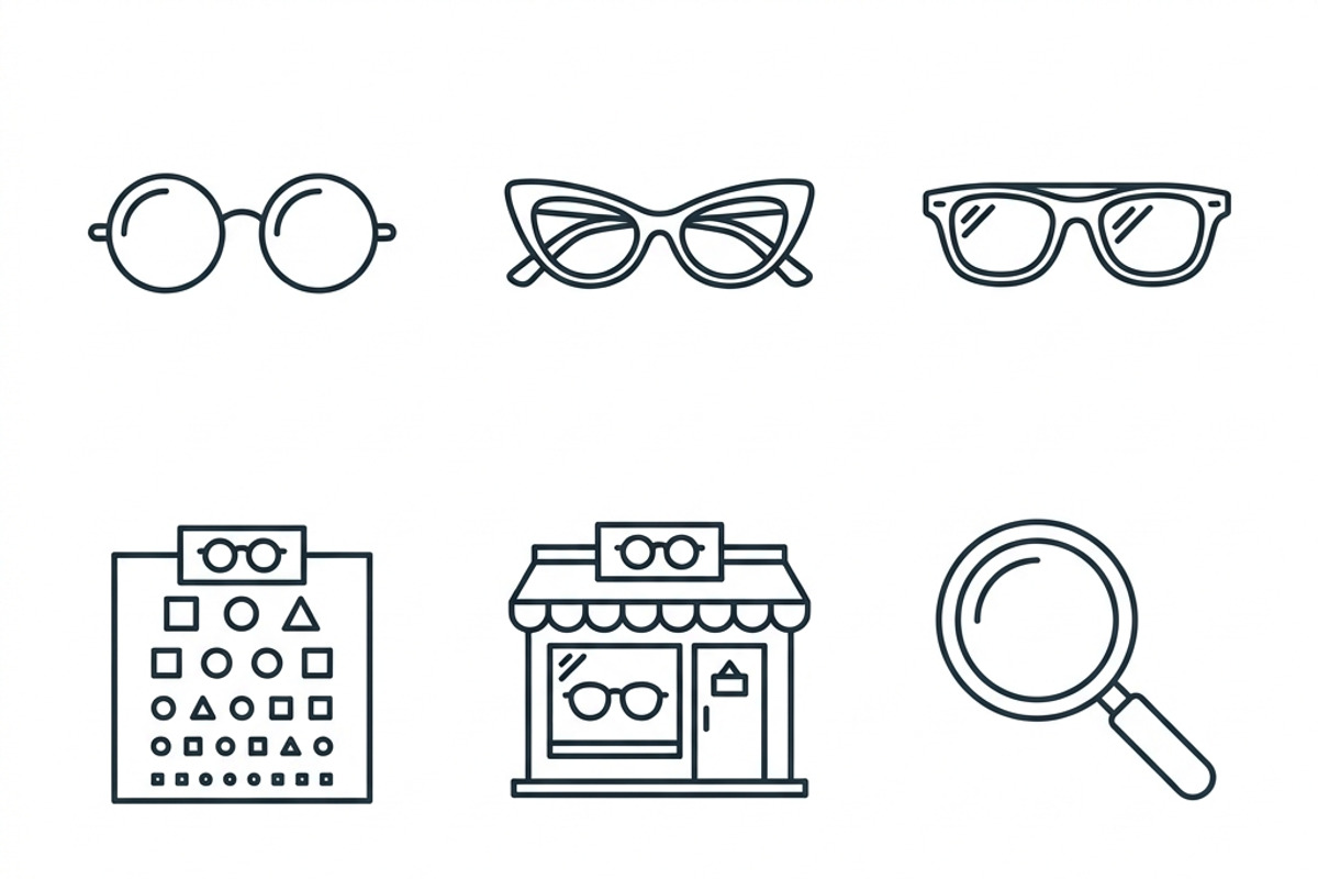 Bundles Set Optical Store Icons, an Outline Icon by adenpinkstore (Photo 36 of 44)