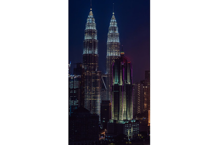 Kuala lumpur skyline at night, an Architecture Photo by Elizaveta Galitskaya