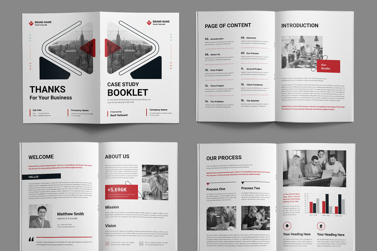 Case Study Booklet Template Design
