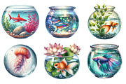Fish in Glass Bowl PNG, an Illustration by SinaCreation (Thumbnail 2 of 5)