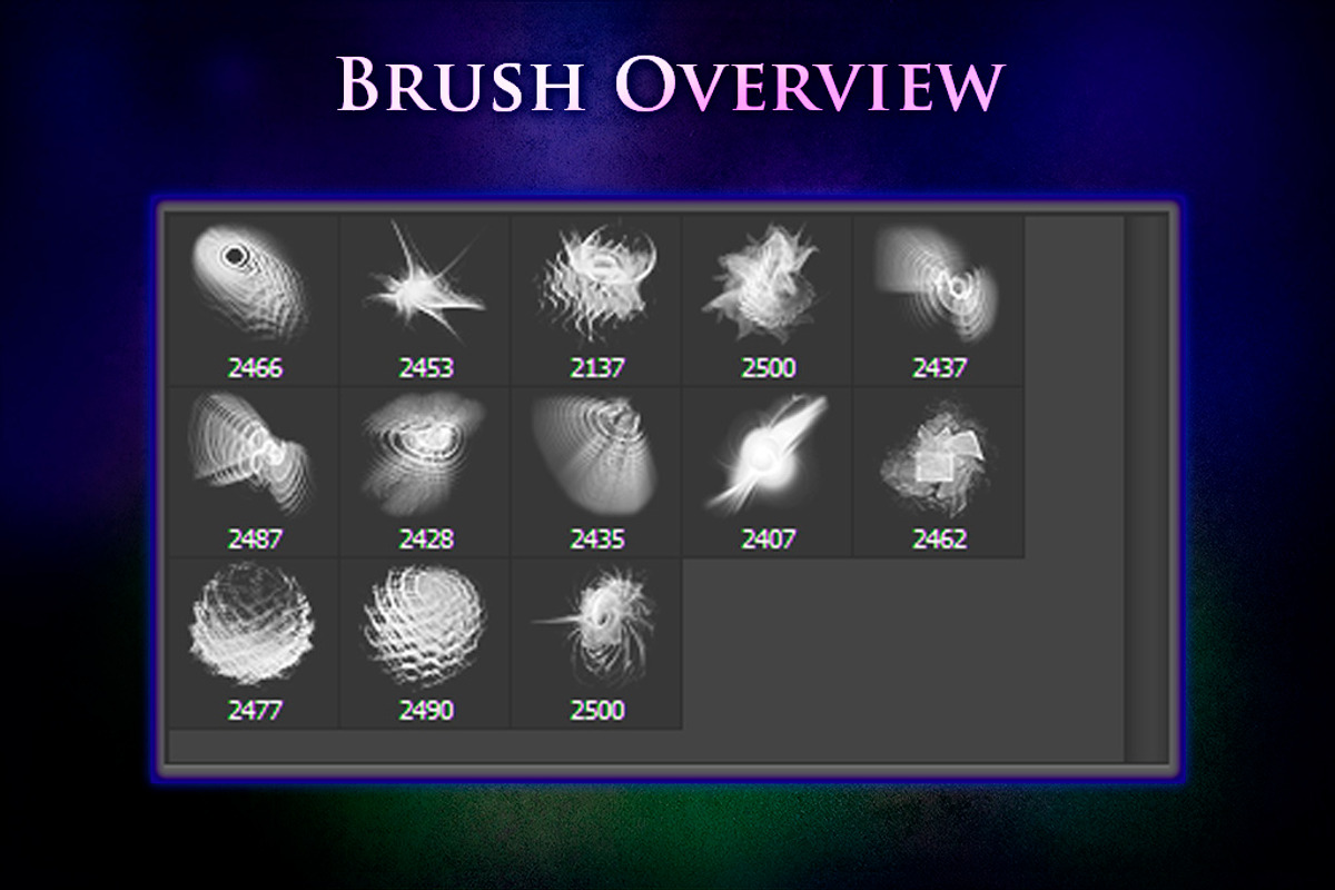 13 Fractal Wave Brushes, a Brush Add-On by xresch