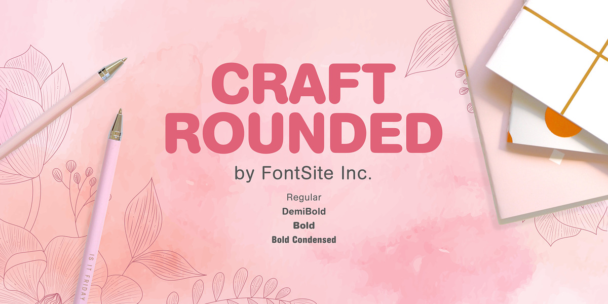 Craft Rounded, a Sans Serif Font by FontSite Inc. (Photo 1 of 2)