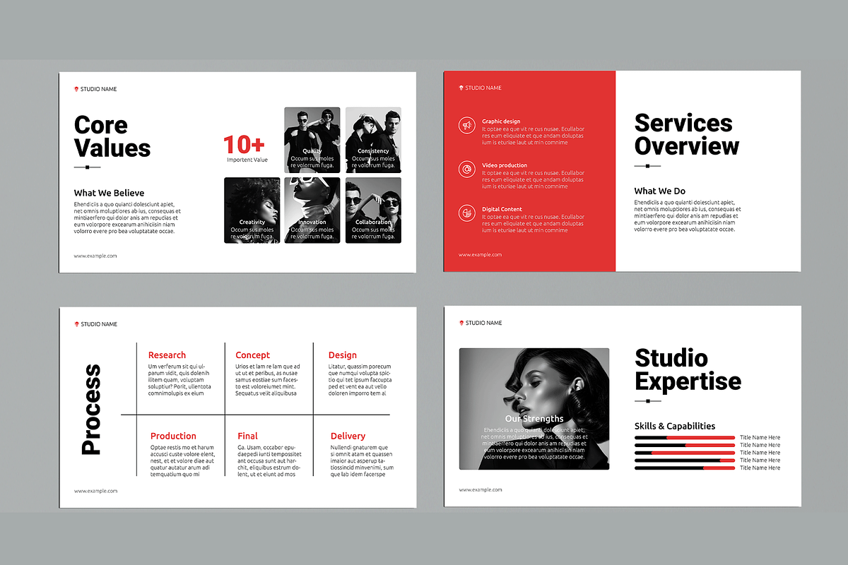 Studio Pitch Deck Presentation, a Presentation Template by MightyDesign (Photo 3 of 8)