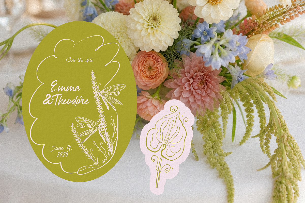 New Perennial Garden Wedding, a Decorative Illustration by divanovskaya_nv (Photo 12 of 27)