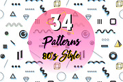 Geometric 80's style patterns, Vol.2, a Pattern Graphic by NES.project (Thumbnail 2 of 12)