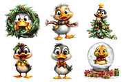 Whimsical Christmas Duck Clipart, an Illustration by Daily.Designs (Thumbnail 5 of 5)