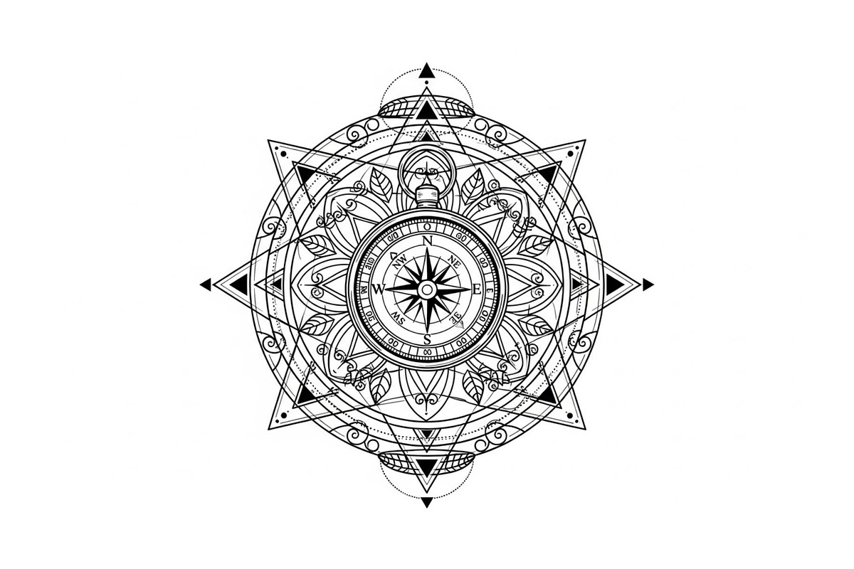 Ornamental Compass Rose SVG Bundle, an Illustration by Gaye Art (Photo 4 of 31)