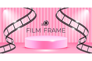 Film Frame with Pink Podium, a Decorative Illustration by PsychocheArt