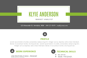 2 In 1 Banner Icon Word Resume