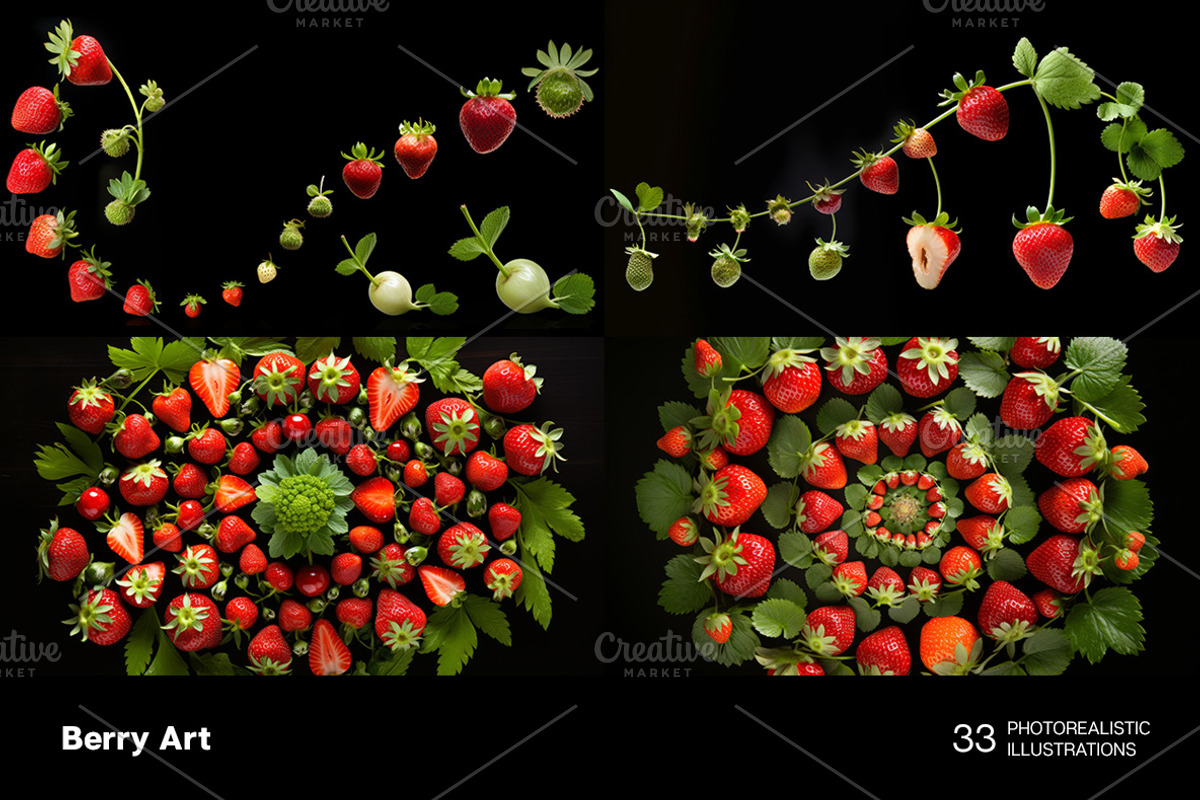 Berry Art. 33 images, a Food & Drink Photo by Handmadefont (Photo 4 of 10)