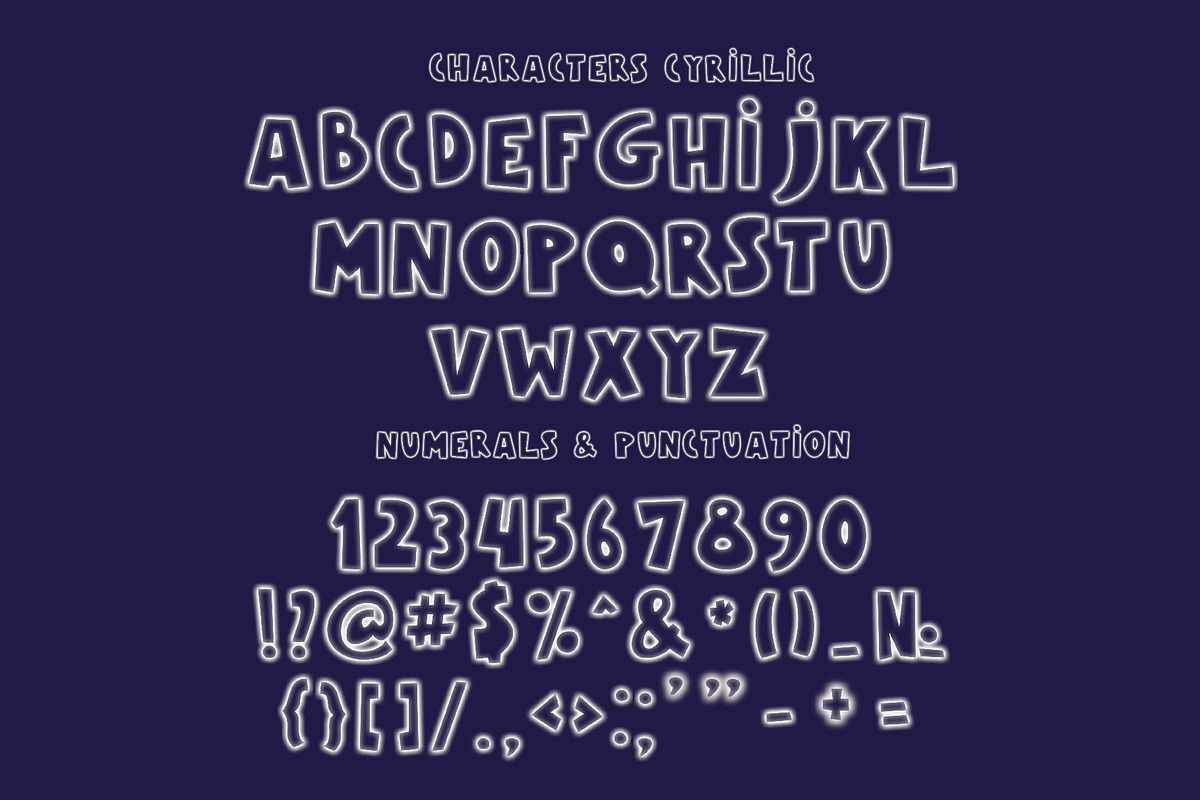 Galaxy Color Bitmap Font preview 2