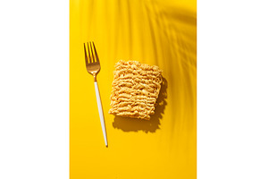 Instant noodles, raw Asian pasta at, a Food & Drink Photo by Nadia-nb