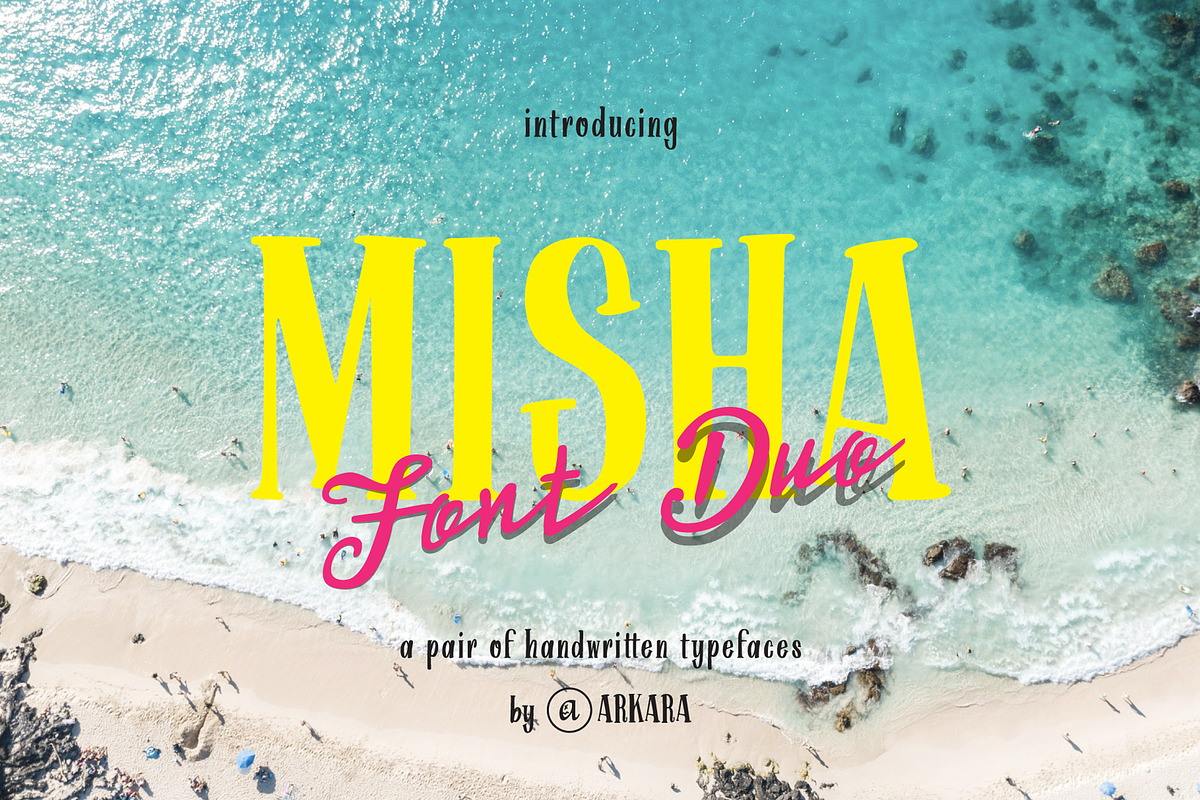ARK Misha - Handwritten Font Duo, a Script Font by Arkara (Photo 1 of 11)