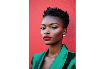 African American woman in green, a Beauty & Fashion Photo by Lermont51