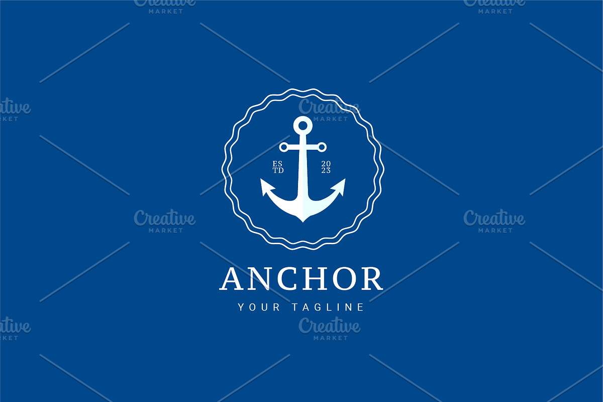 Nautical Anchor Badge Logo Bundle, a Branding & Logo Template by Dyn Studio (Photo 6 of 6)