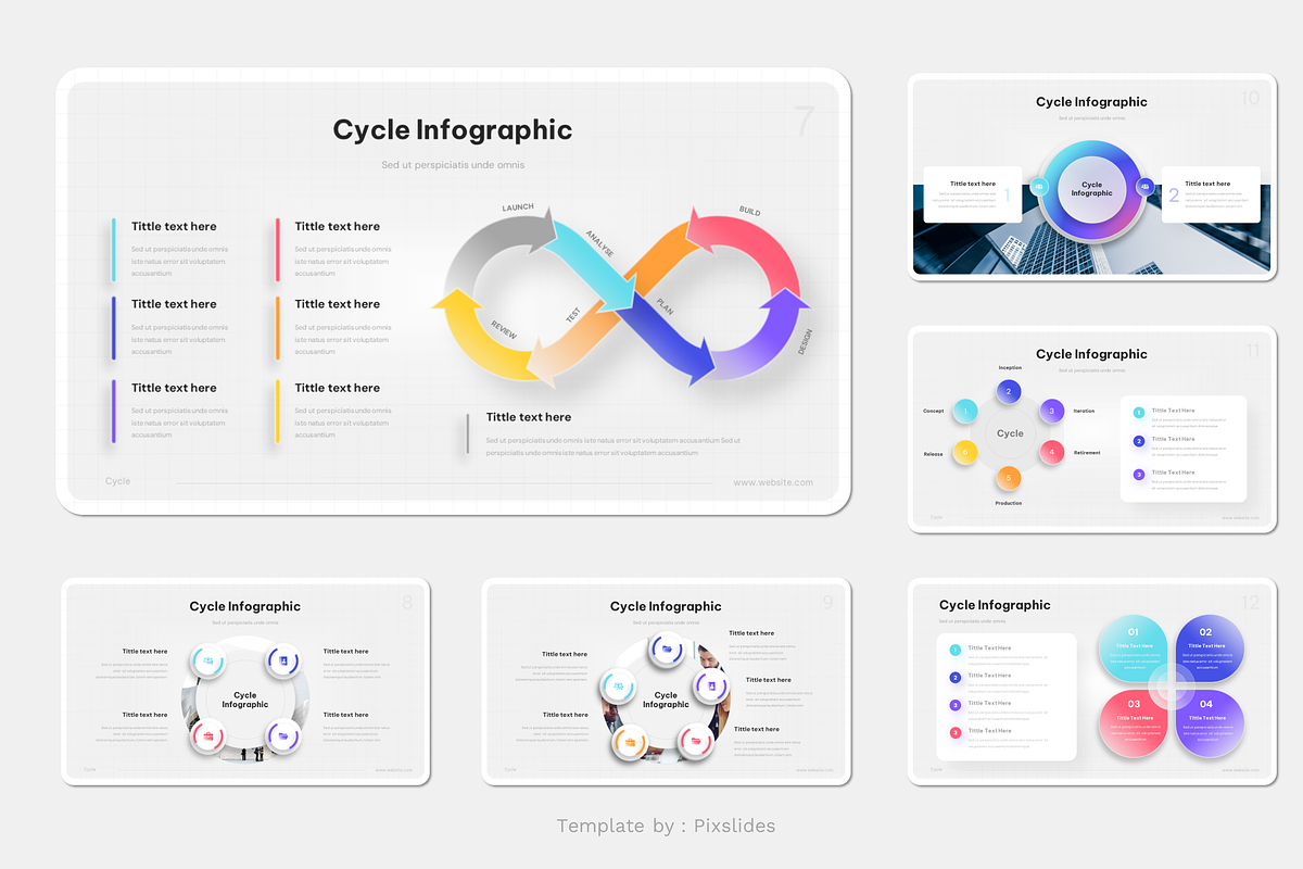 Cycle Infographic PowerPoint, a Presentation Template by Pixslides (Photo 3 of 5)