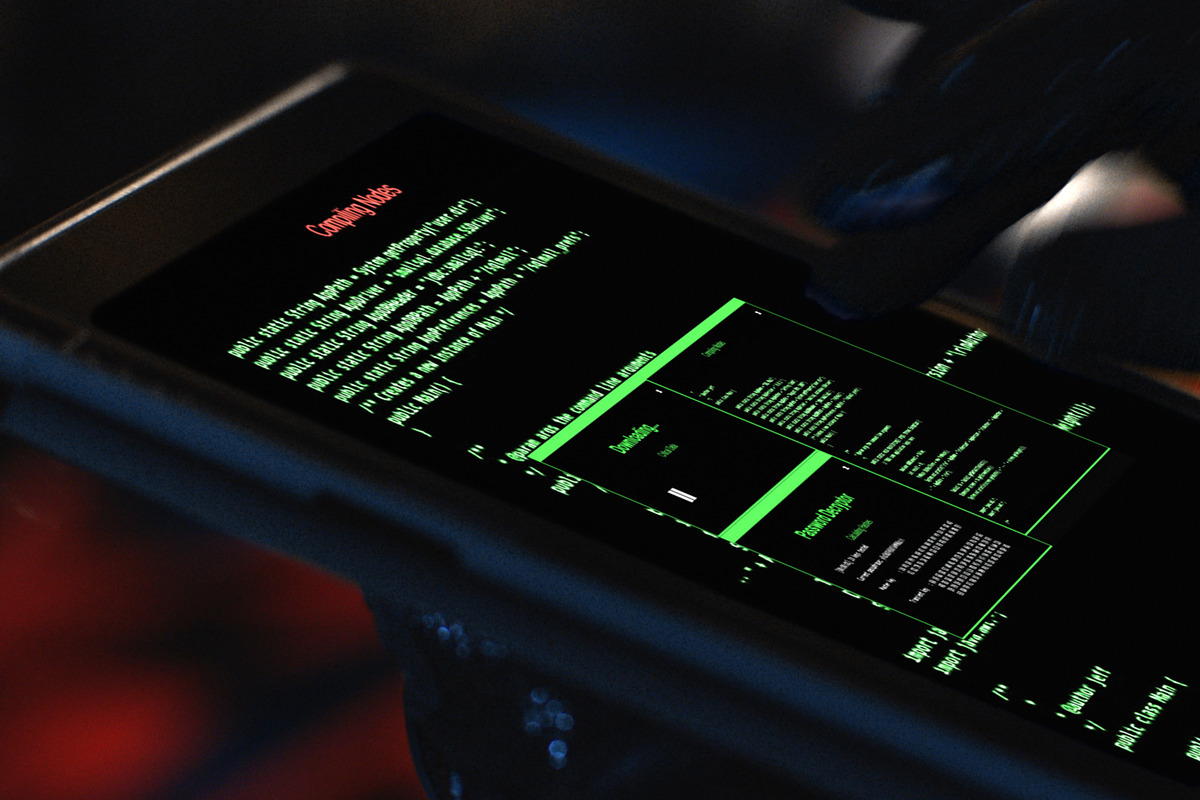 Hacking system use devices, a Presentation Template by Digital Clicks