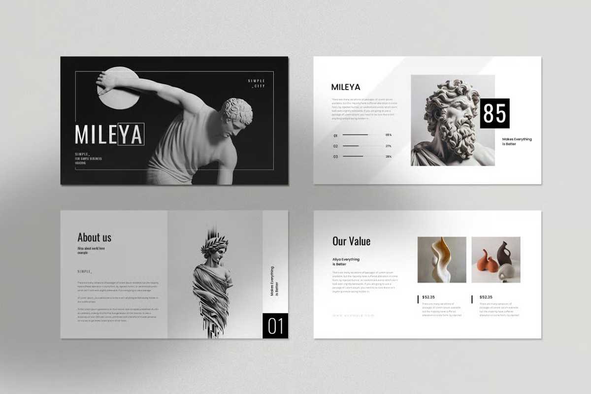 Mileya Business Presentation Templat, a Presentation Template by Fit-tee (Photo 7 of 7)