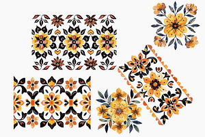 Brown And Yellow Talavera Tiles