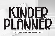 Kinder Planner | Script Font