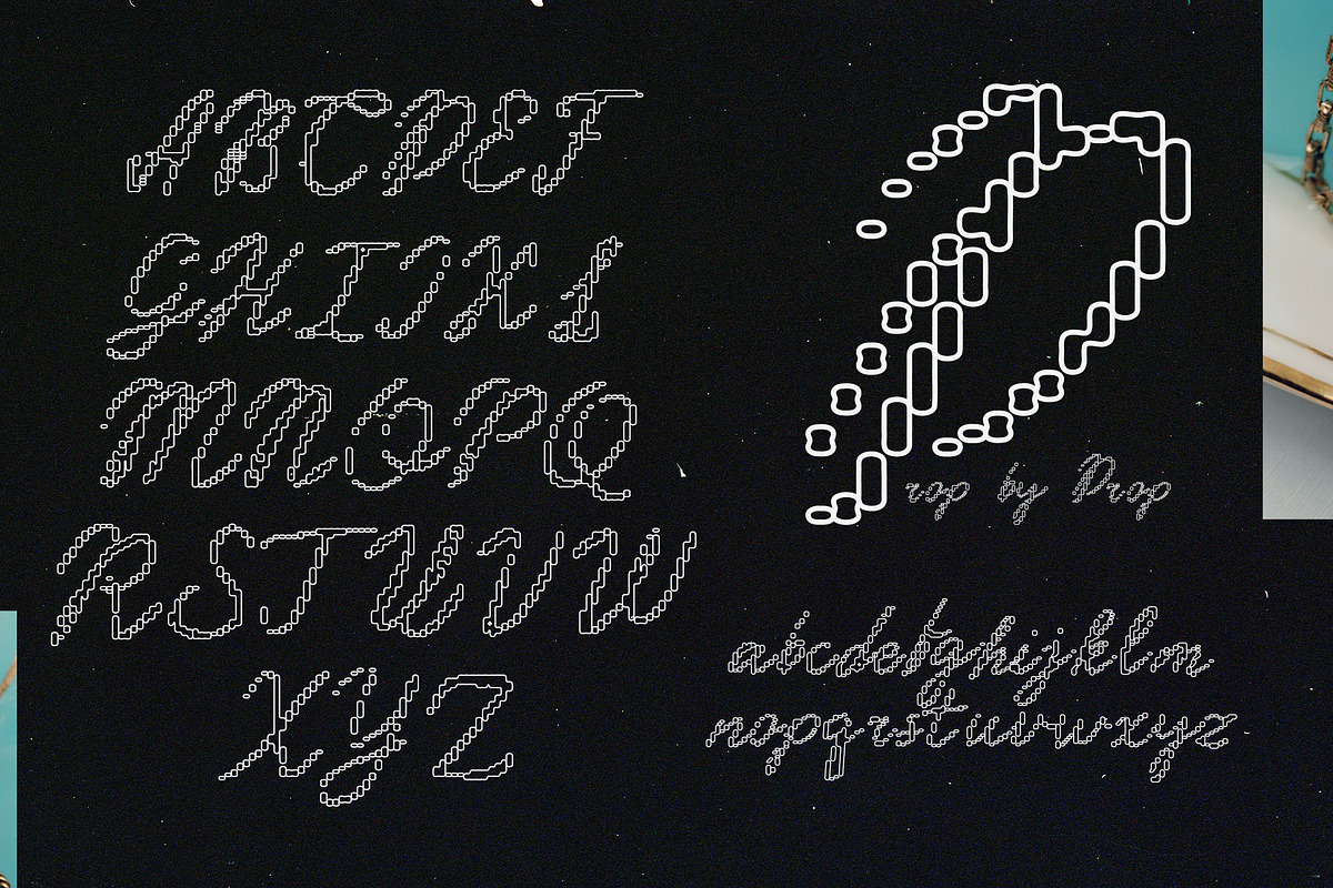 Drop by Drop - Dotted Script Font, a Script Font by Mneme (Photo 4 of 10)
