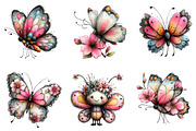 Whimsical spring Butterfly Clipart, an Illustration by CreationArt (Thumbnail 6 of 7)