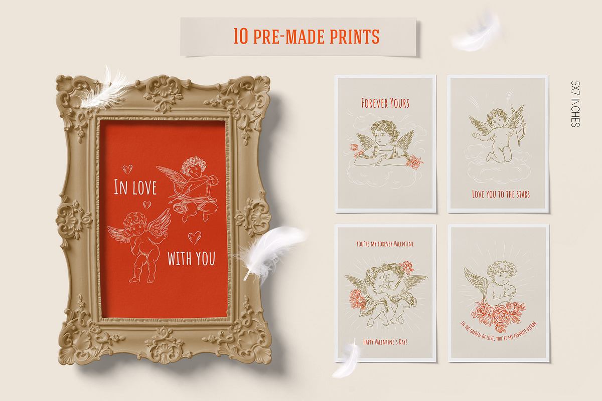 Vintage Cupid & Roses, a Decorative Illustration by helenreveur (Photo 3 of 7)