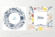 Salmon & Fish vector sketch, a Food Illustration by Aquatinta (Thumbnail 5 of 13)