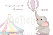 Pastel Circus Clipart, a Decorative Illustration by Articlips (Thumbnail 2 of 3)