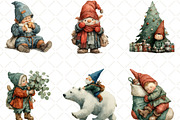 Cute Christmas Baby Gnome Clipart, an Illustration by Black Bird Studio (Thumbnail 6 of 6)