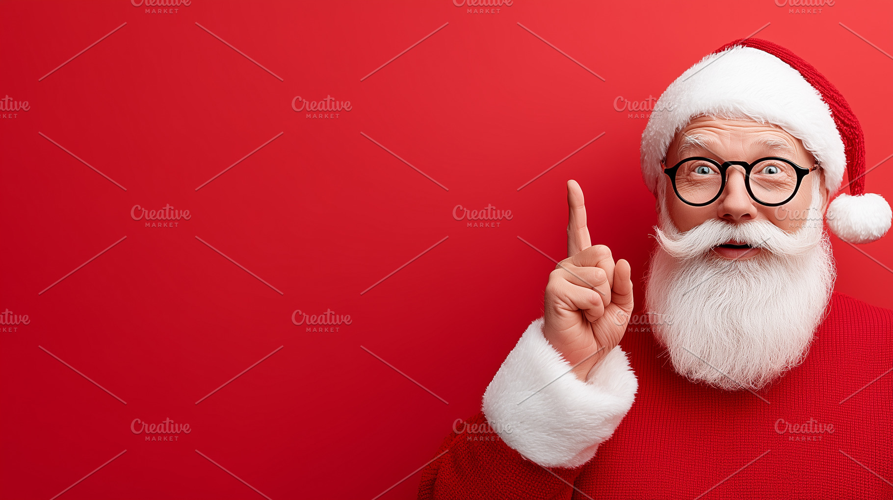 Santa Claus  raising one finger as, a Holiday Photo by MistyDay