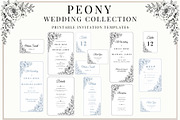 Peony Floral Wedding Suite, a Decorative Illustration by AW Studios (Thumbnail 1 of 7)