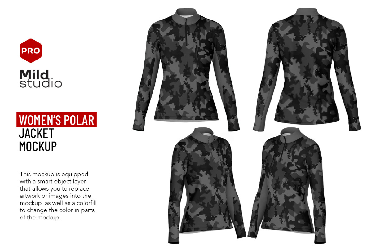 Women's Polar Jacket Mockup, a Hoody Mockup by Mildstudio (Photo 1 of 6)