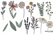 Wildflower Clipart Flowers with Stem, a Graphic by Murphy & Frank (Thumbnail 3 of 4)