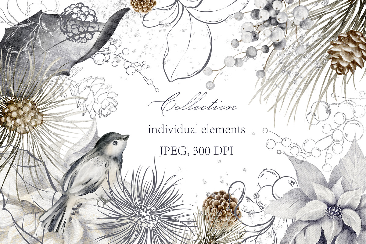 Christmas Watercolor Clipart, a Decorative Illustration by LenArt (Photo 14 of 17)
